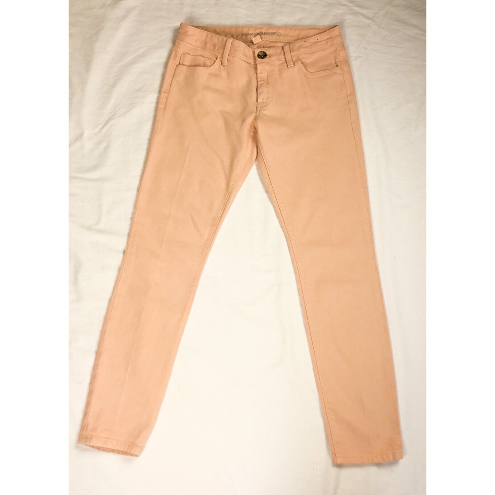 Banana Republic Skinny Jeans Size 26 Womens Perfect Pale Pink Pants